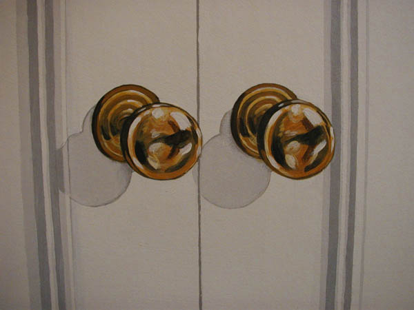 [brass door knobs]